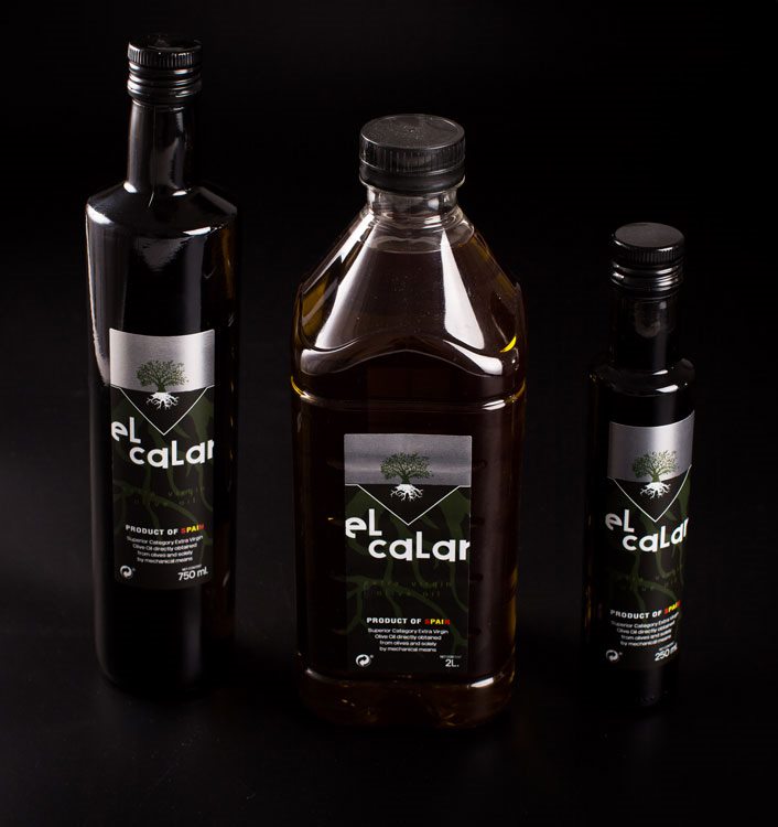Los tres formatos de aceite «el calar»